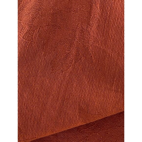 India Overseas NWT Jacquard Cloth Napkins Leaf Print Orange 100% Cotton Set of 4 - Picture 7 of 10
